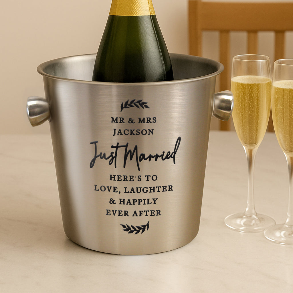 Personalised Free Text Stainless Steel Ice Bucket