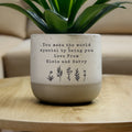 Personalised Floral Flecked Plant Pot