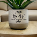 Personalised Botanical Flecked Plant Pot