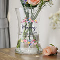 Personalised Bright Floral Waisted Vase