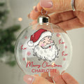 Personalised Santa Glass Bauble