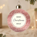 Personalised Ho Ho Ho Glass Bauble