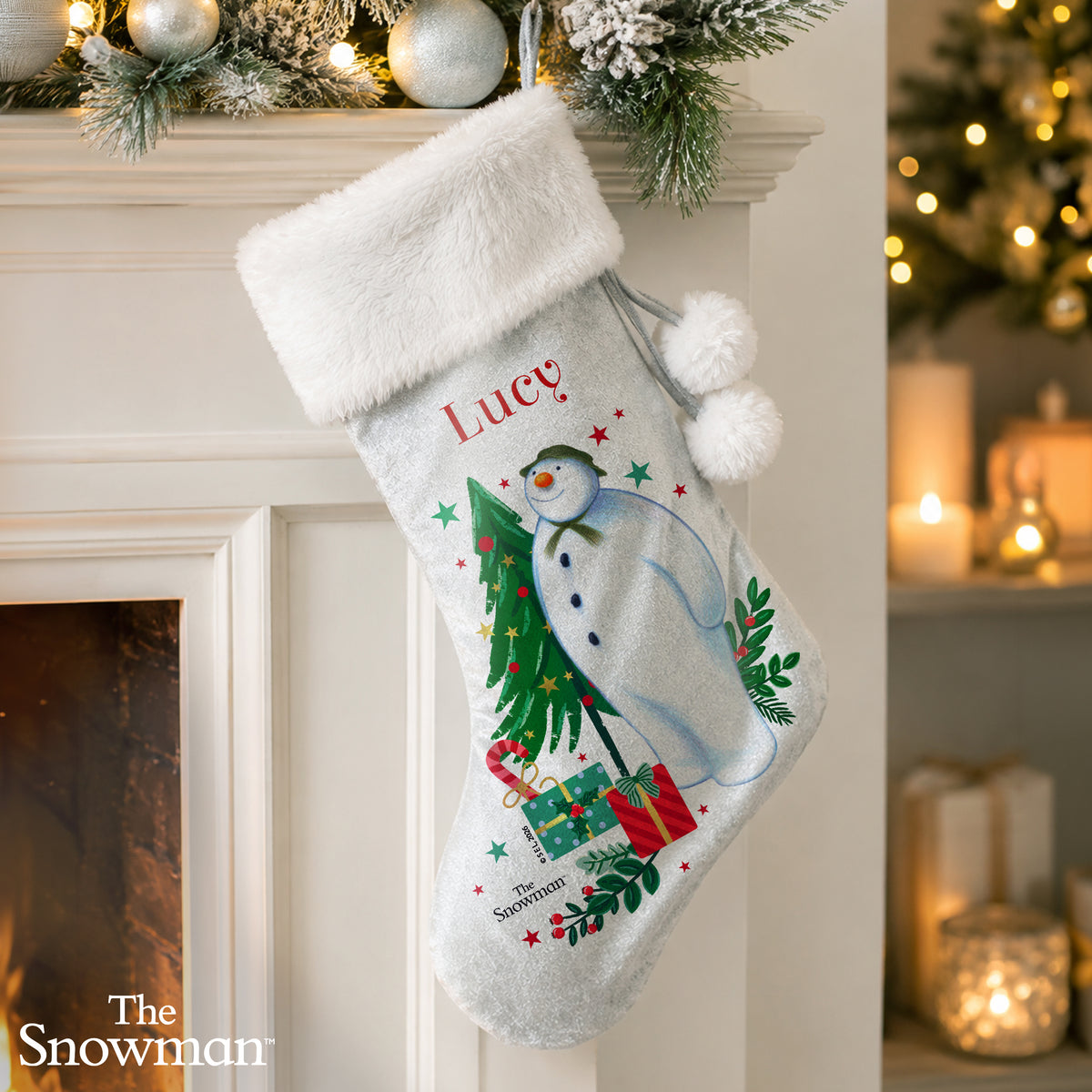 Personalised The Snowman Christmas Wishes Stocking