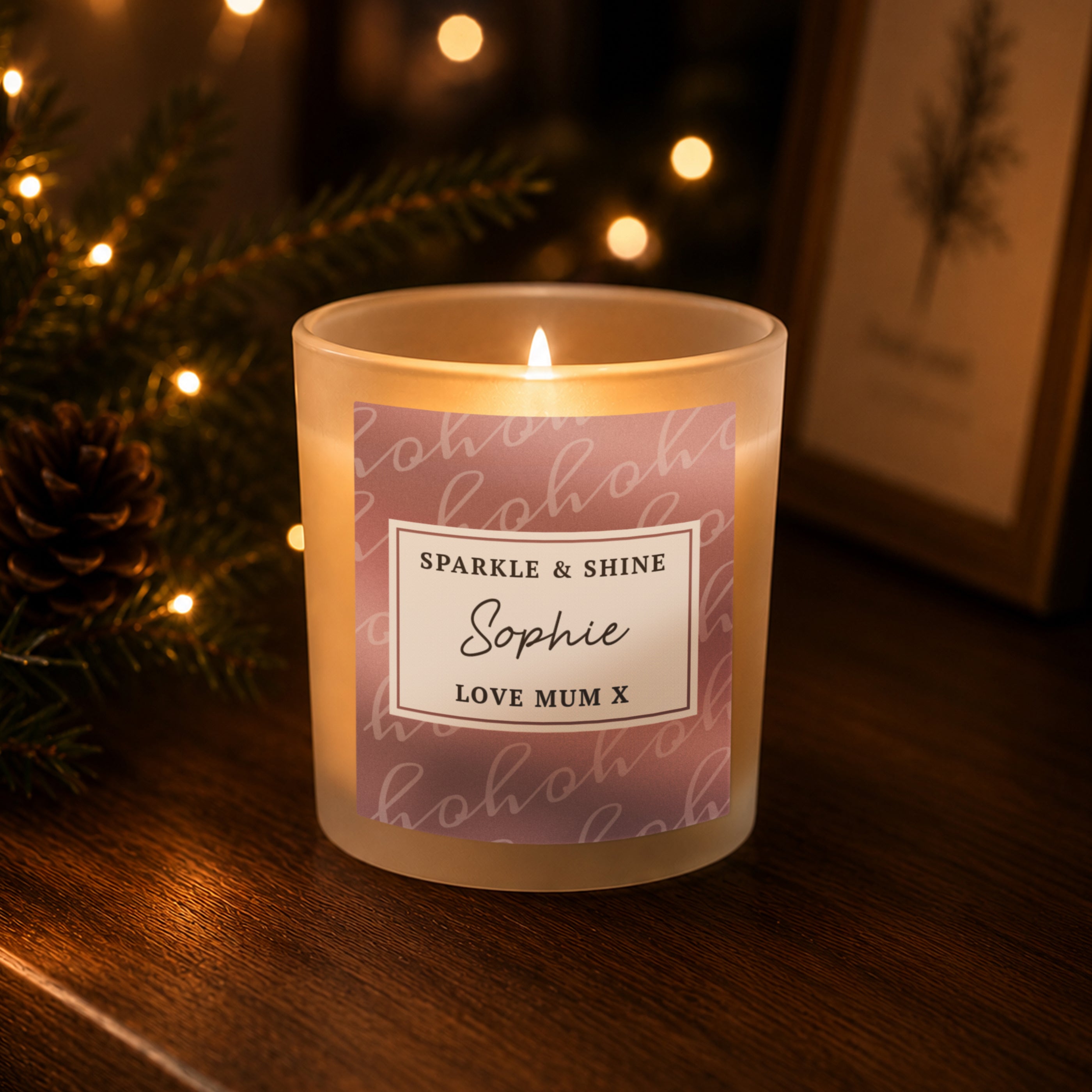 Personalised Ho Ho Ho Candle Jar