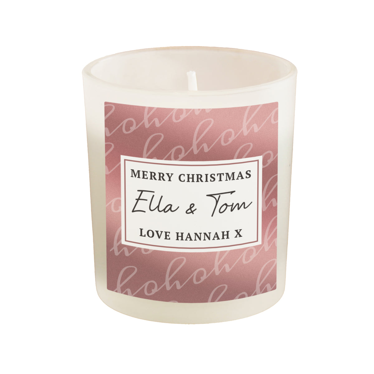 Personalised Ho Ho Ho Candle Jar