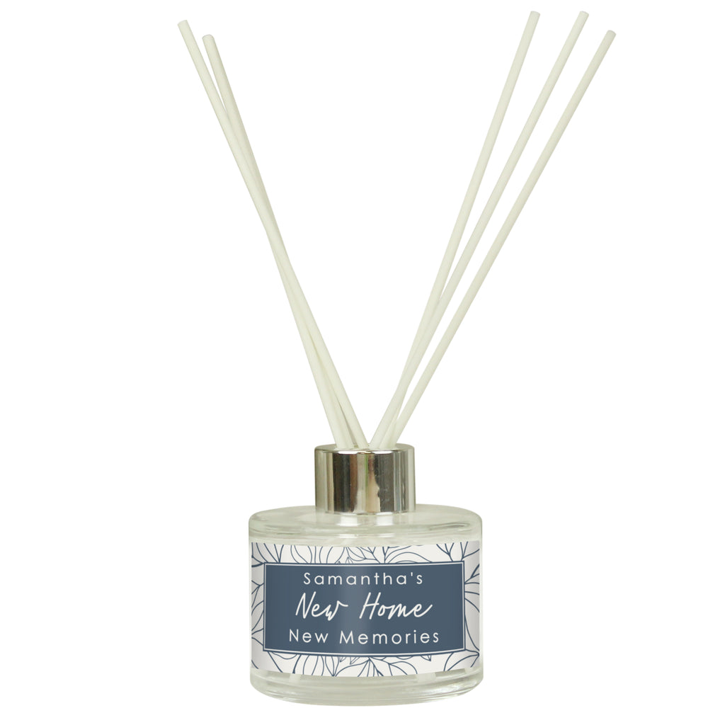 Personalised Blue Botanical Reed Diffuser
