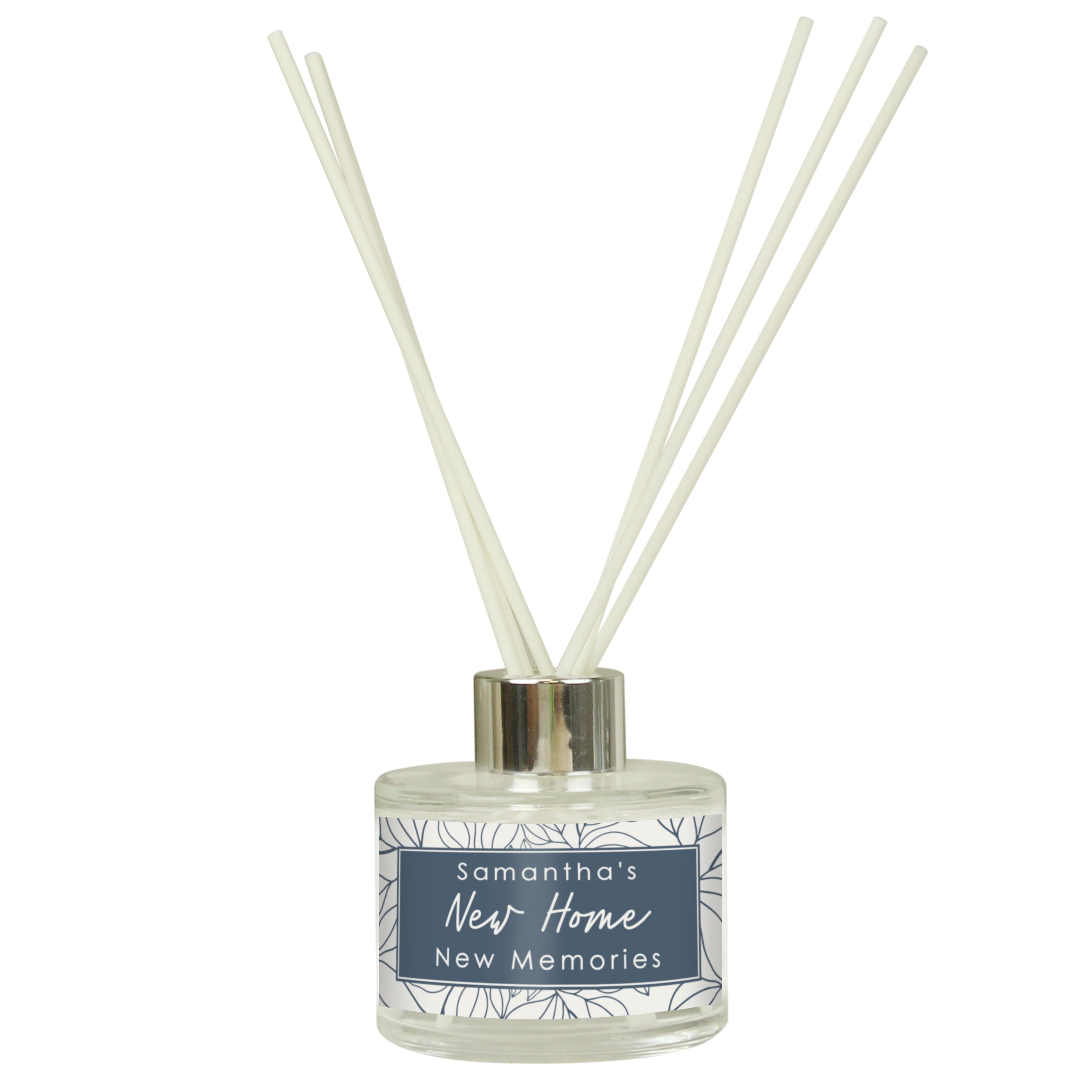 Personalised Blue Botanical Reed Diffuser