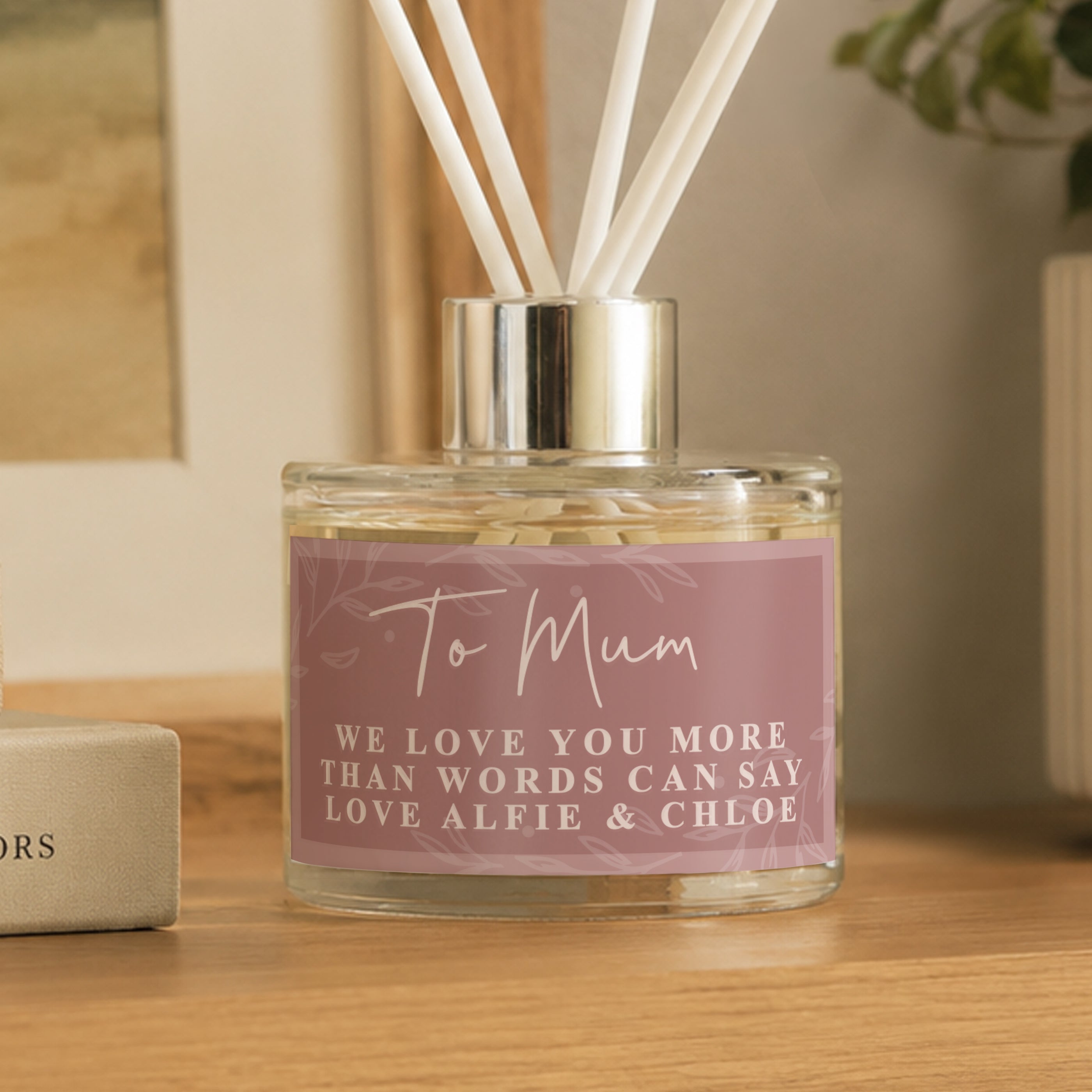 Personalised Dusky Pink Reed Diffuser