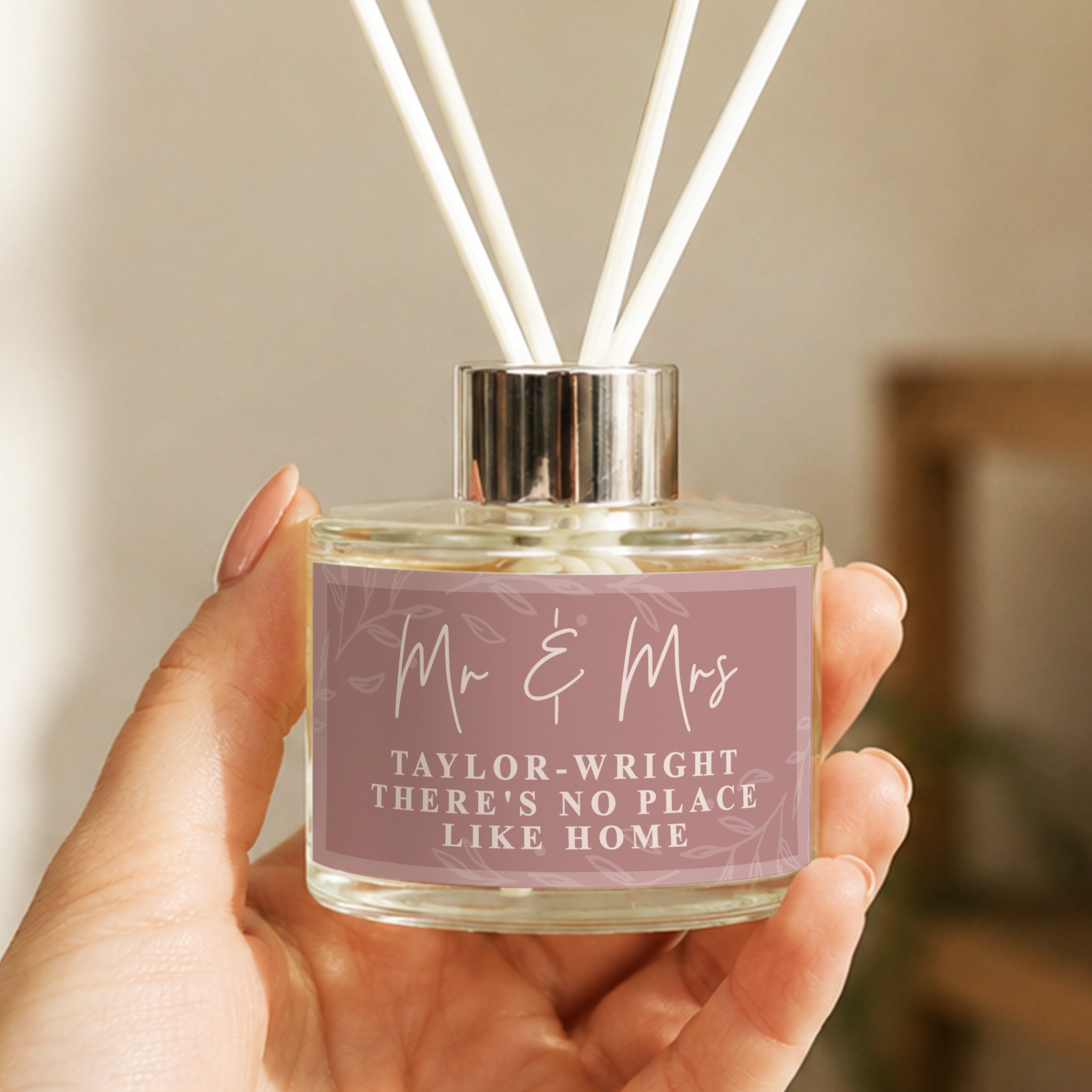 Personalised Dusky Pink Reed Diffuser