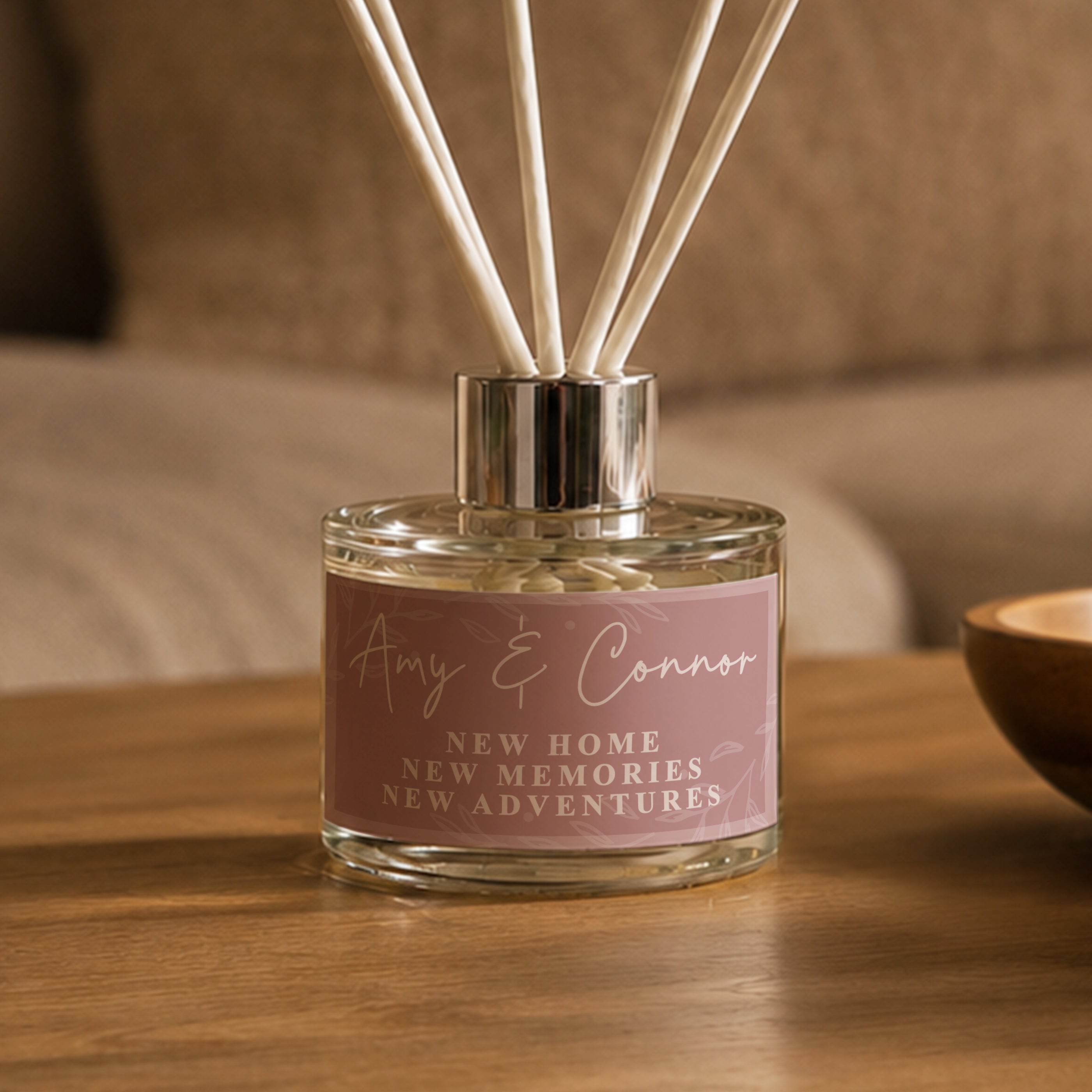 Personalised Dusky Pink Reed Diffuser