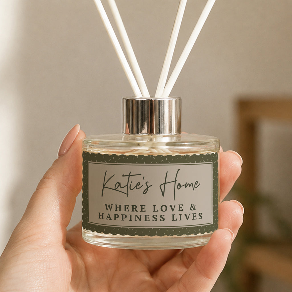 Personalised Scallop Border Reed Diffuser