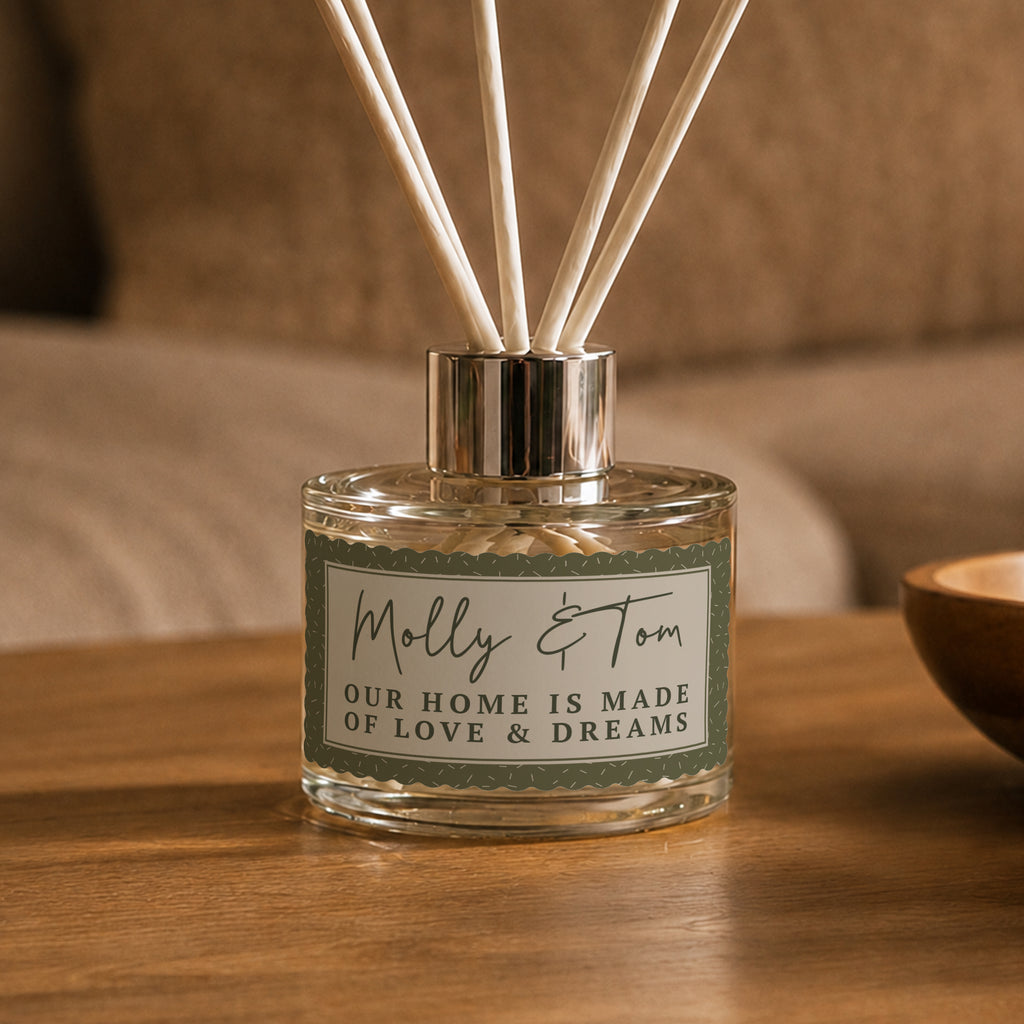 Personalised Scallop Border Reed Diffuser