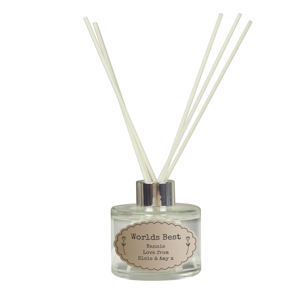 Personalised Oval Scallop Reed Diffuser