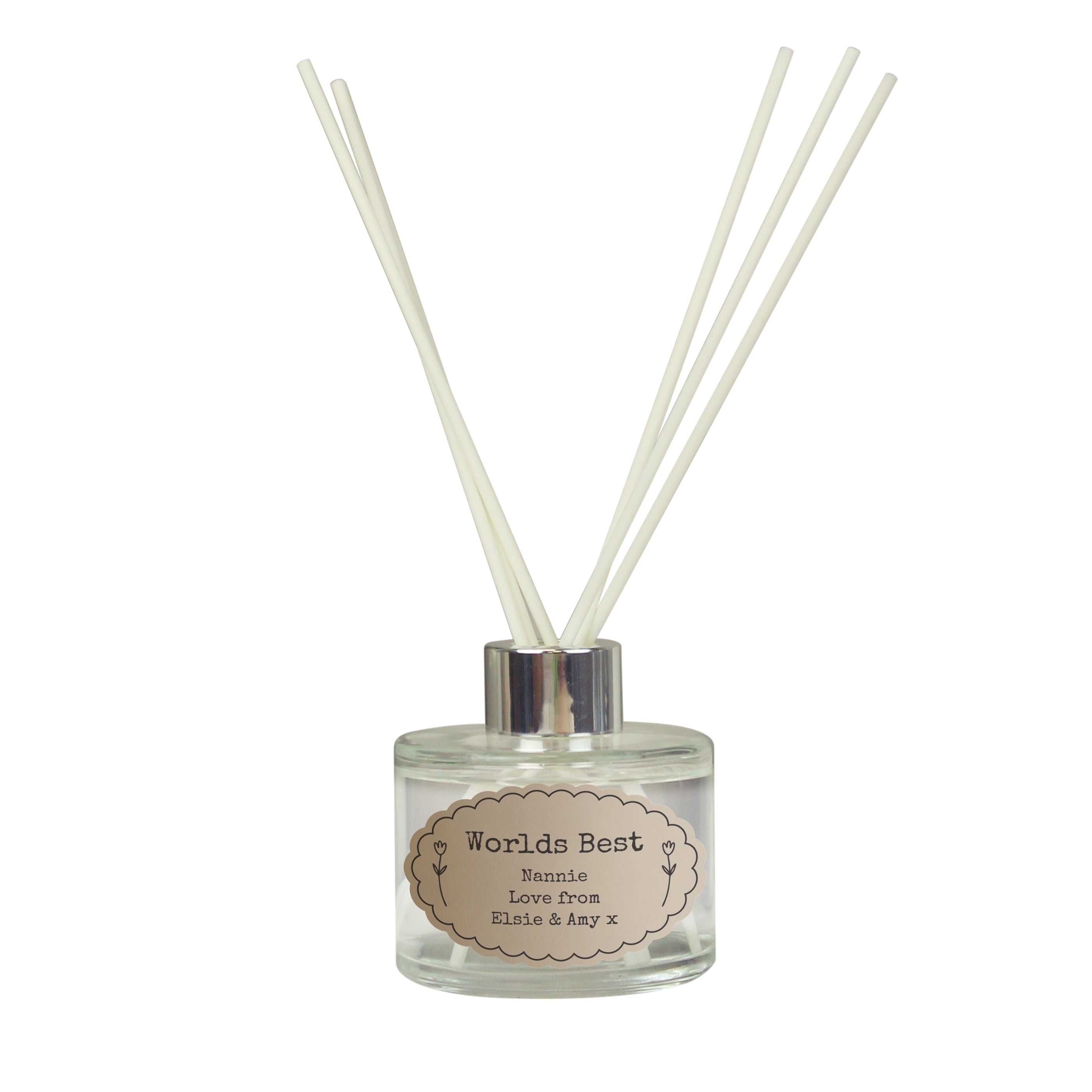 Personalised Oval Scallop Reed Diffuser