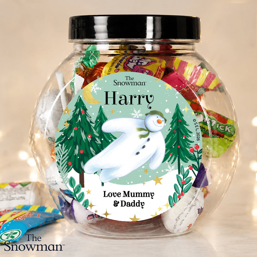 Personalised The Snowman Christmas Wishes Sweets