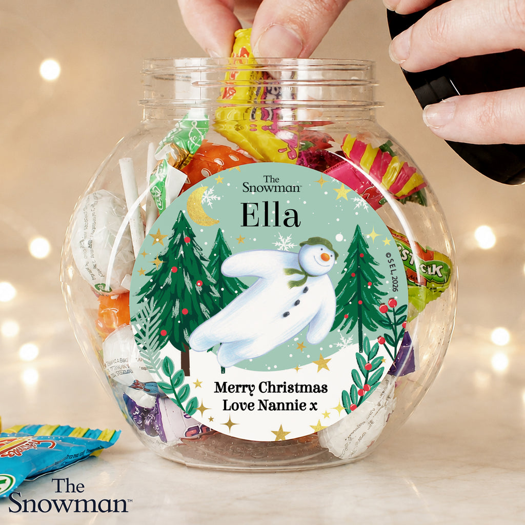 Personalised The Snowman Christmas Wishes Sweets