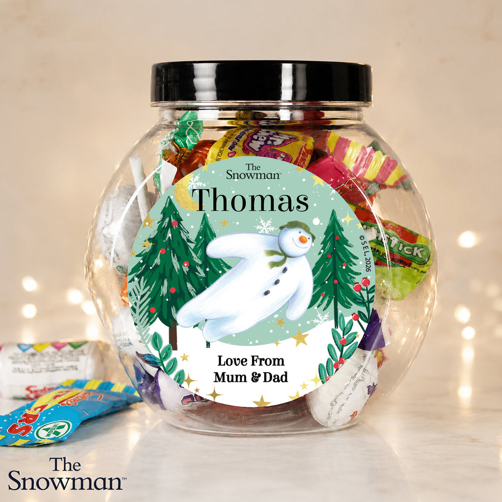 Personalised The Snowman Christmas Wishes Sweets