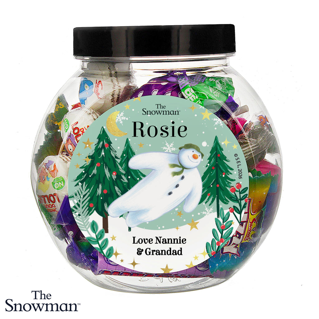 Personalised The Snowman Christmas Wishes Sweets