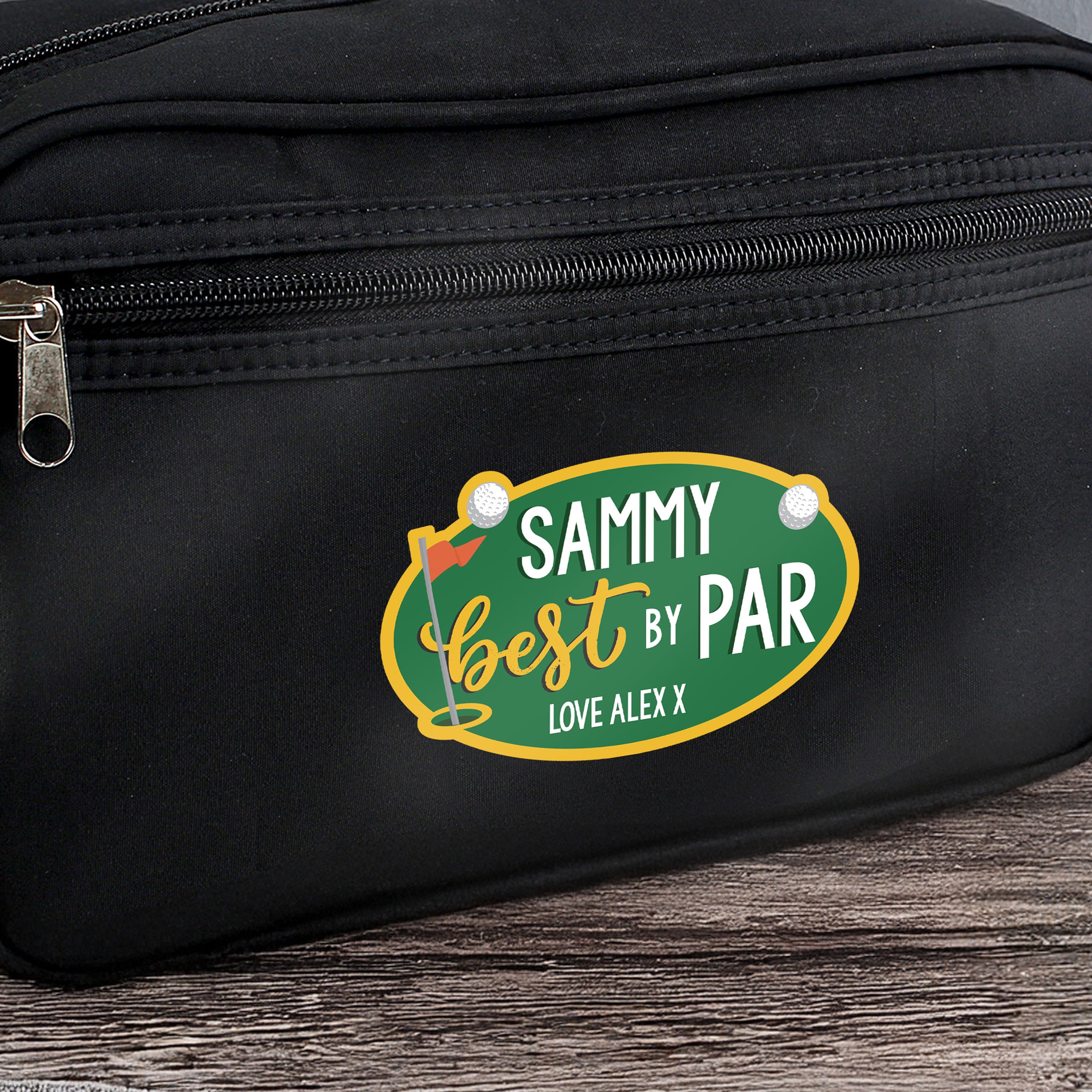 Personalised Best By Par Wash Bag