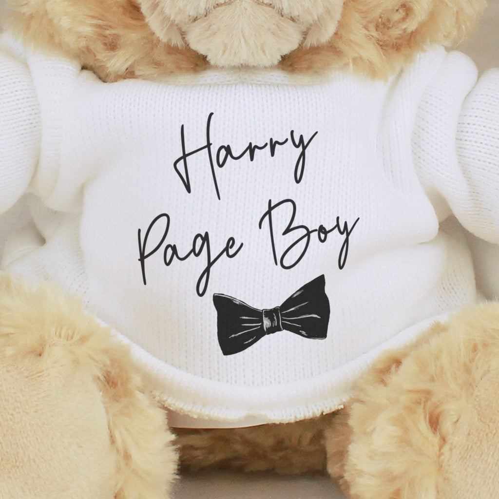Personalised Bow Tie Page Boy Bear