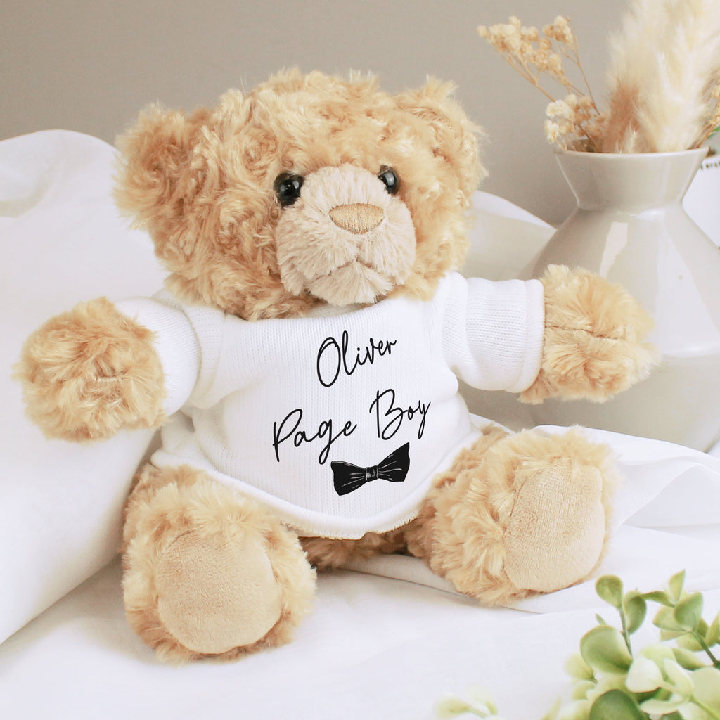 Personalised Bow Tie Page Boy Bear