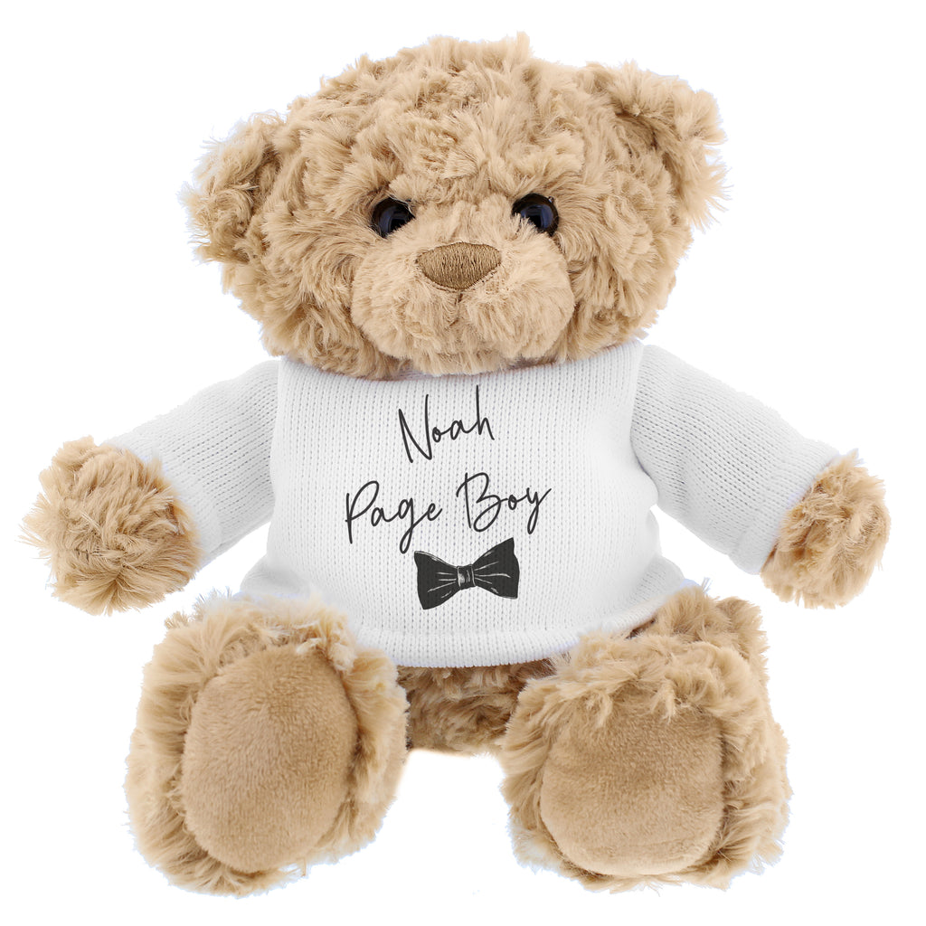 Personalised Bow Tie Page Boy Bear