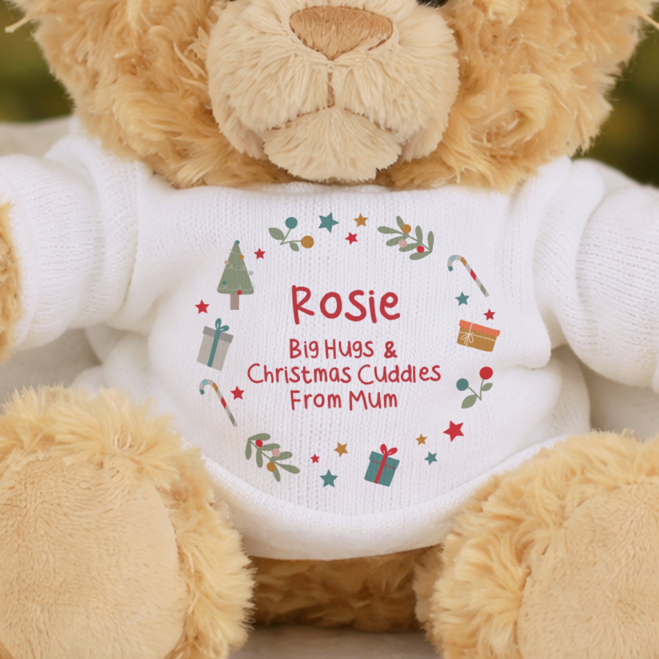 Personalised Christmas Icons Teddy Bear