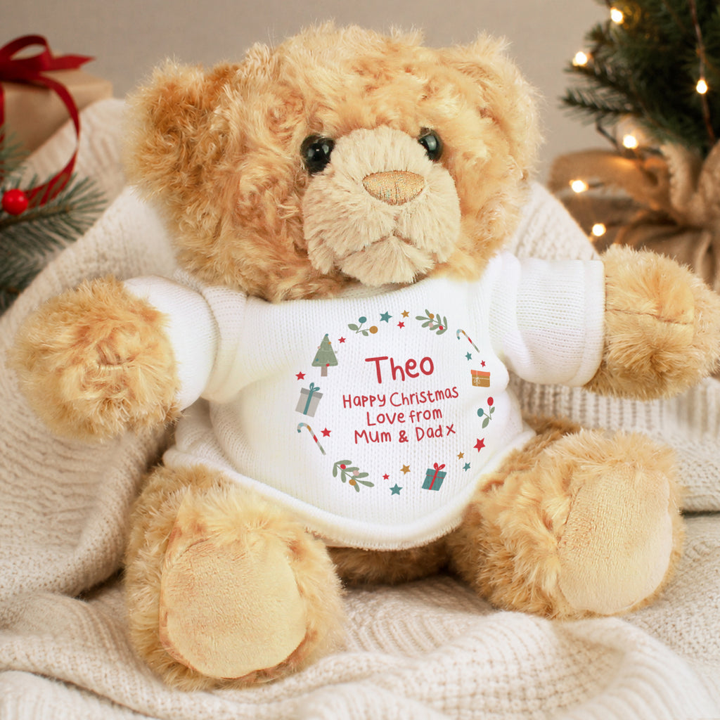 Personalised Christmas Icons Teddy Bear