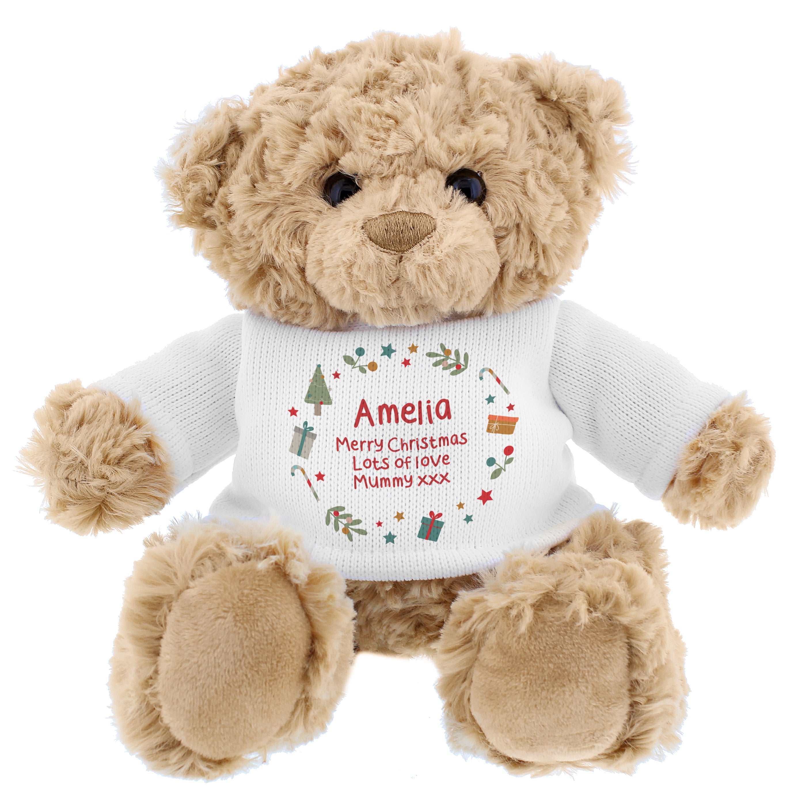Personalised Christmas Icons Teddy Bear