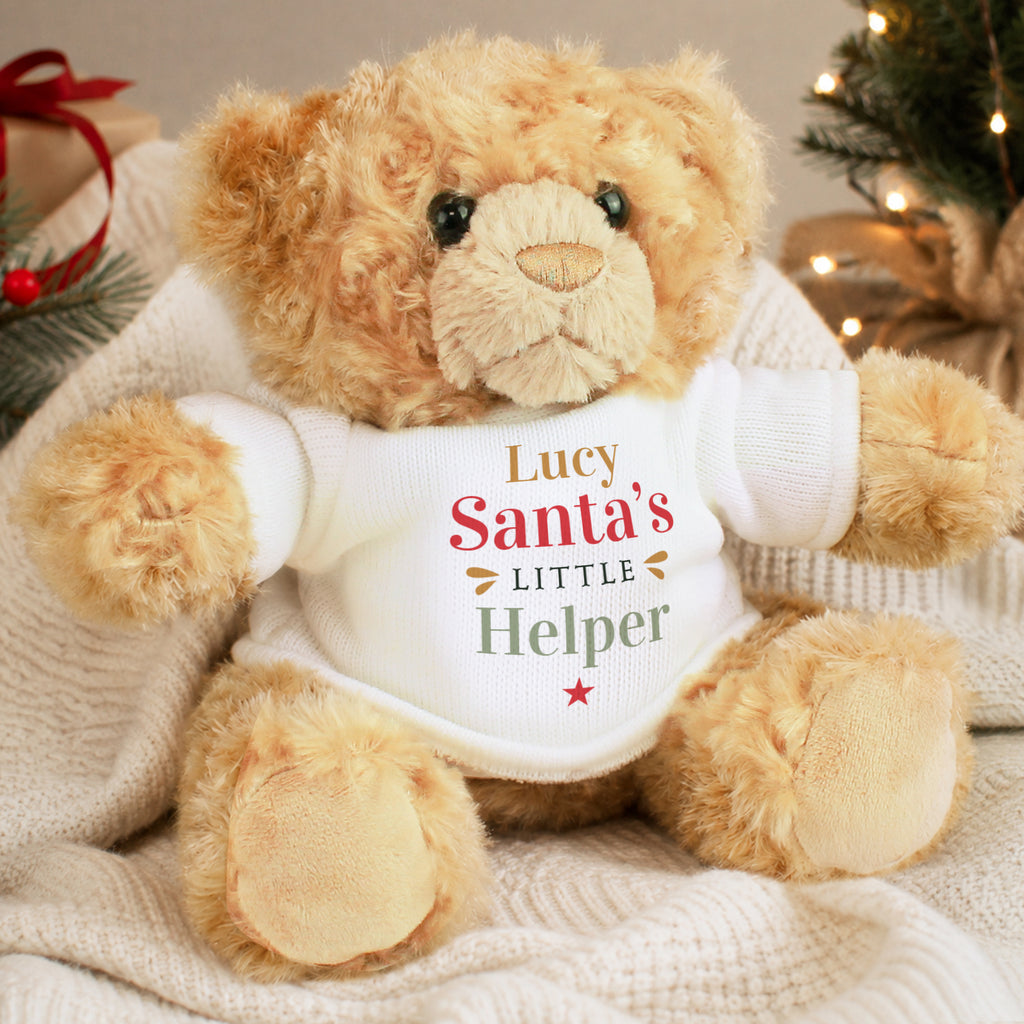 Personalised Santas Little Helper Teddy Bear