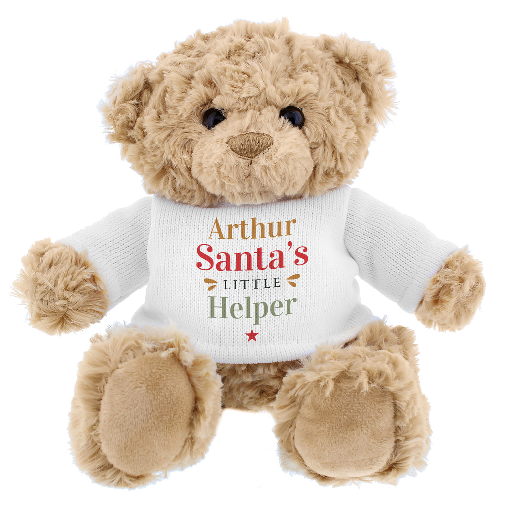 Personalised Santas Little Helper Teddy Bear