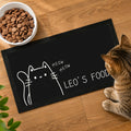 Personalised Cartoon Cat Bowl Mat