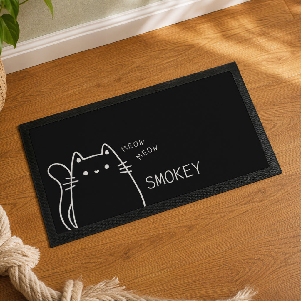 Personalised Cartoon Cat Bowl Mat