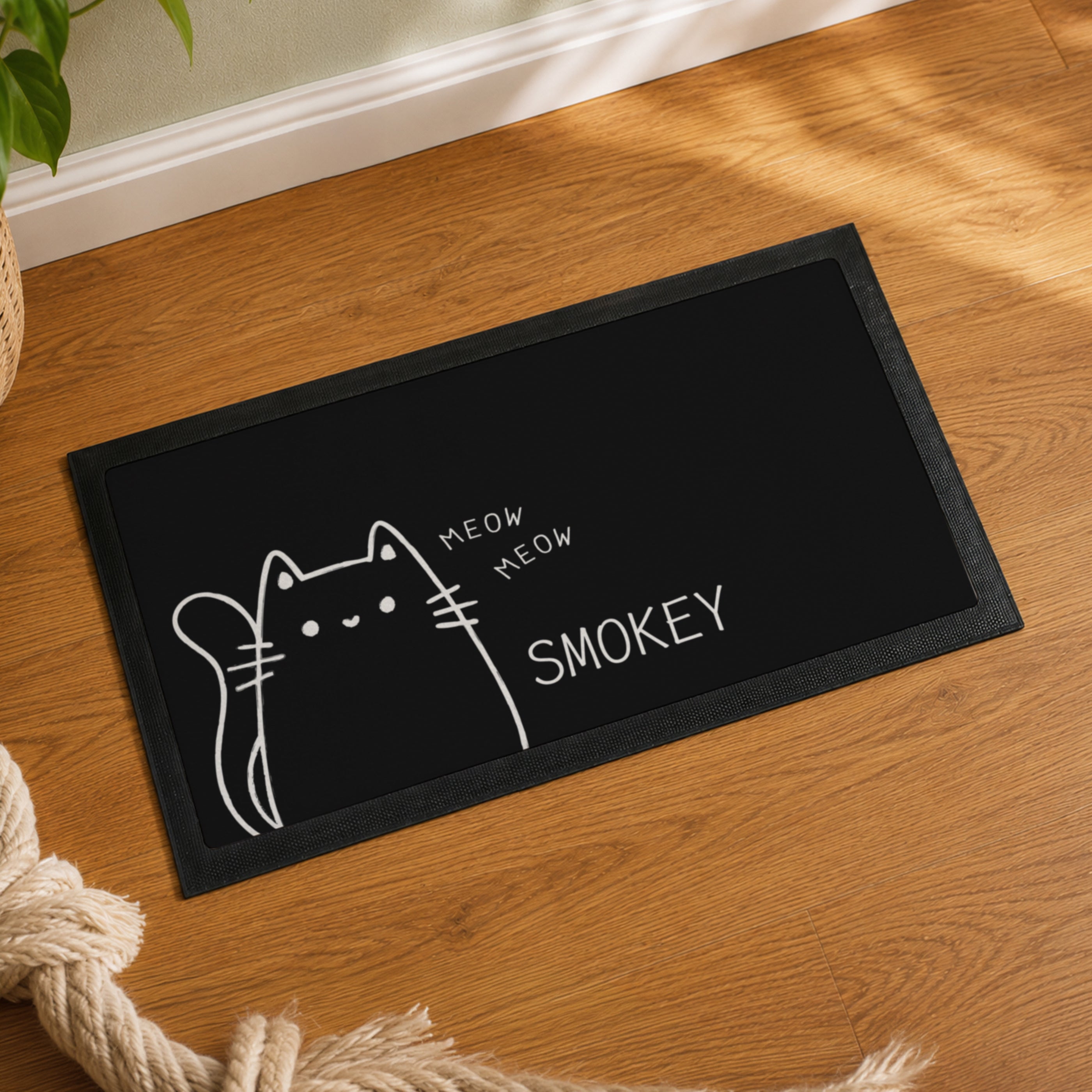 Personalised Cartoon Cat Bowl Mat