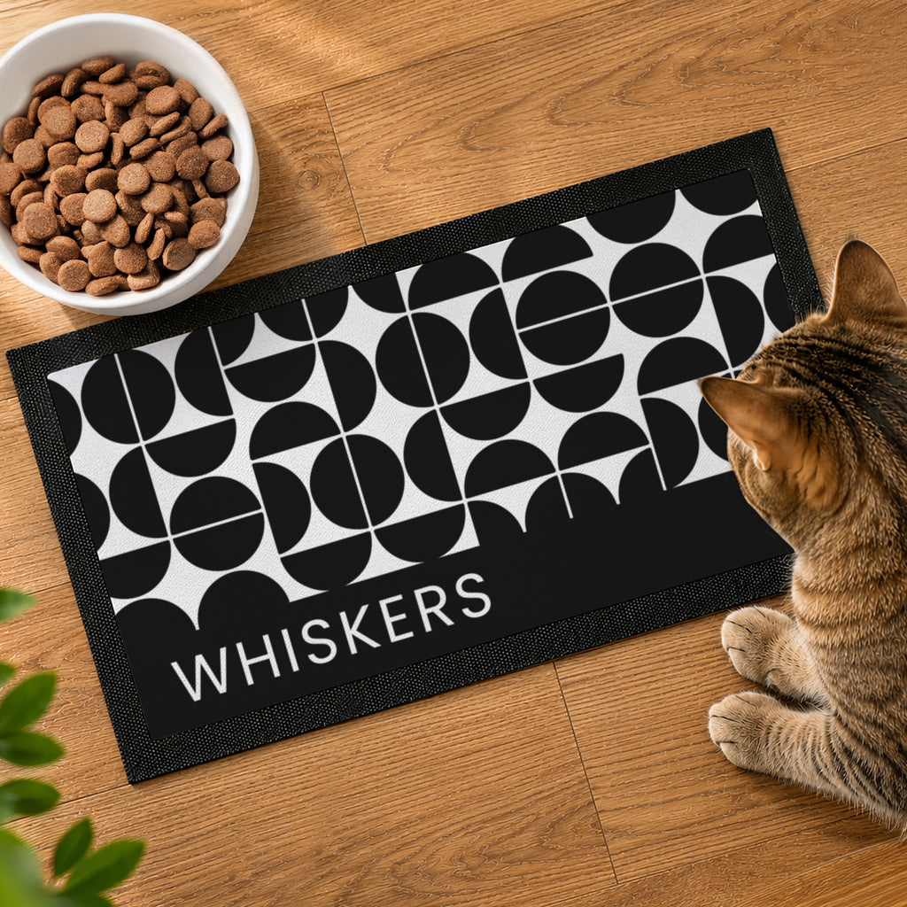 Personalised Abstract Pet Bowl Mat