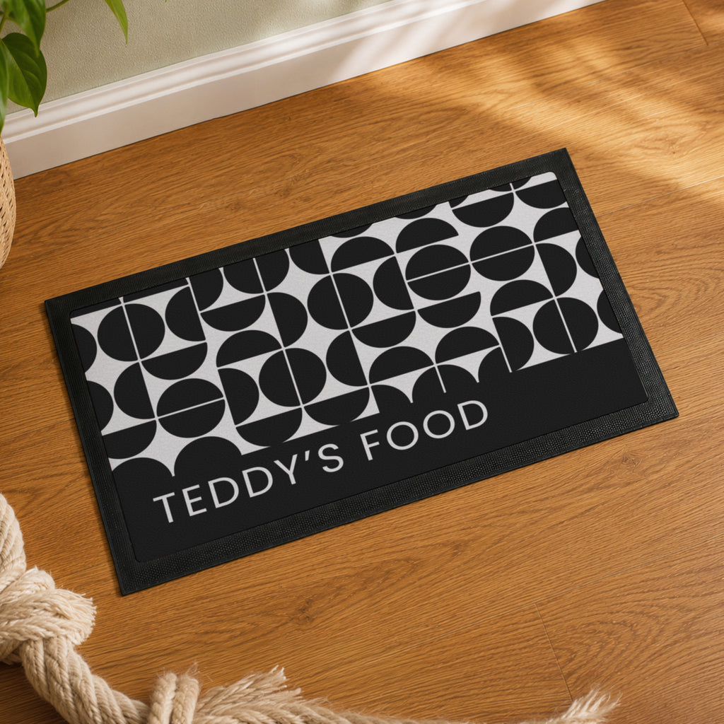 Personalised Abstract Pet Bowl Mat