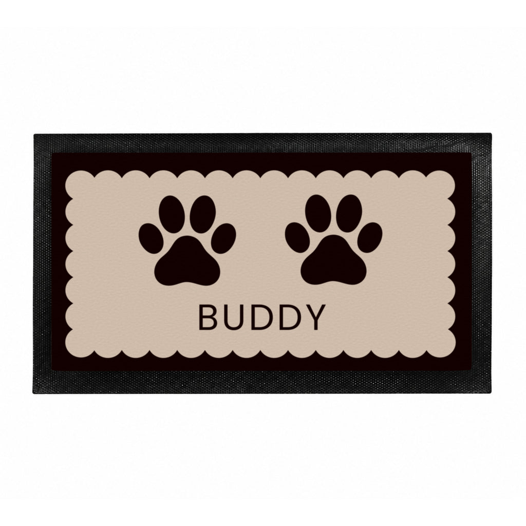 Personalised Paw Prints Pet Bowl Mat