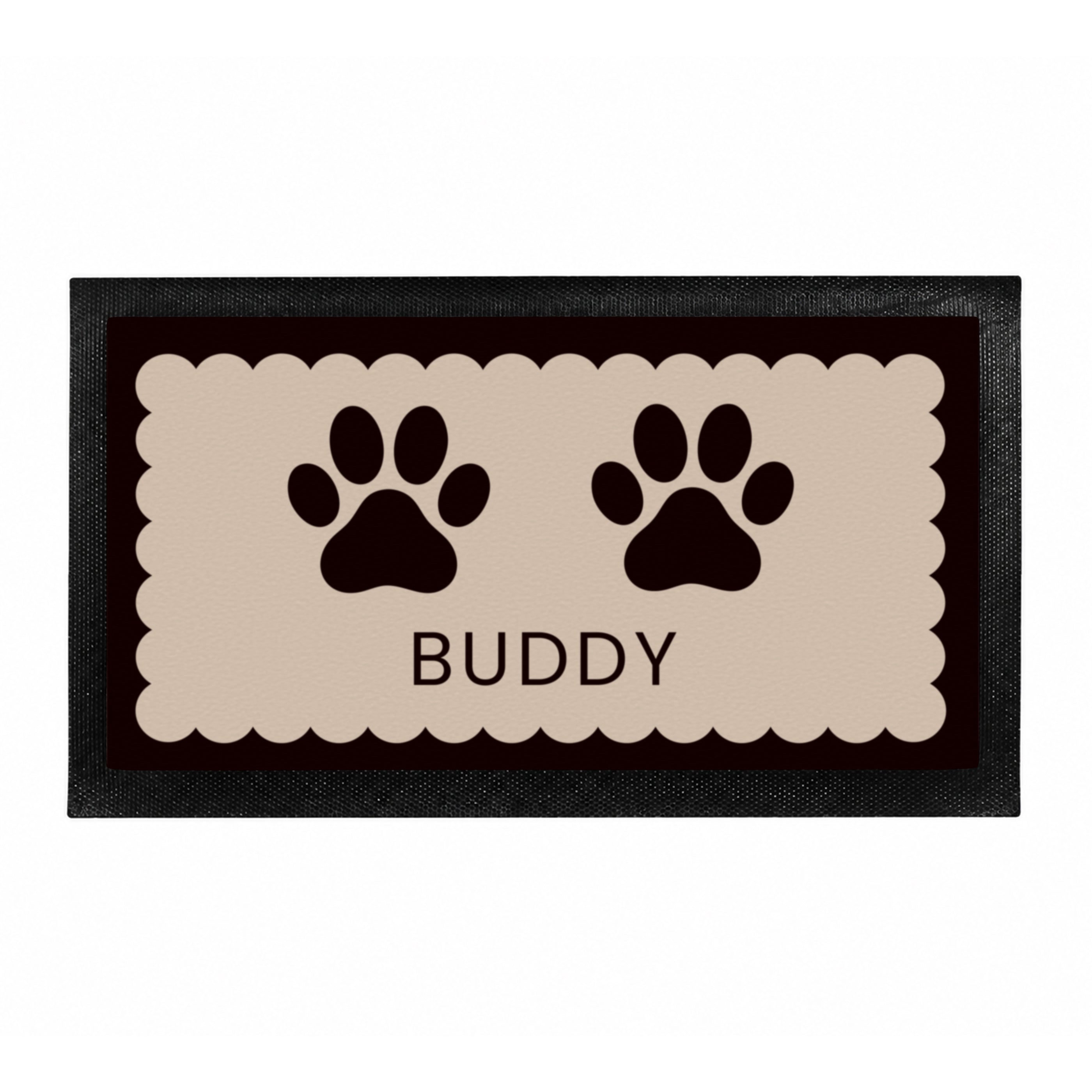 Personalised Paw Prints Pet Bowl Mat