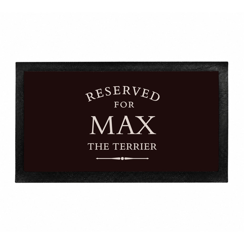 Personalised Reserved For Pet Bowl Mat