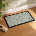 Personalised Grey Dog Icons Pet Bowl Mat