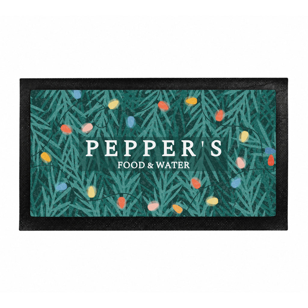 Personalised Christmas Pet Bowl Mat