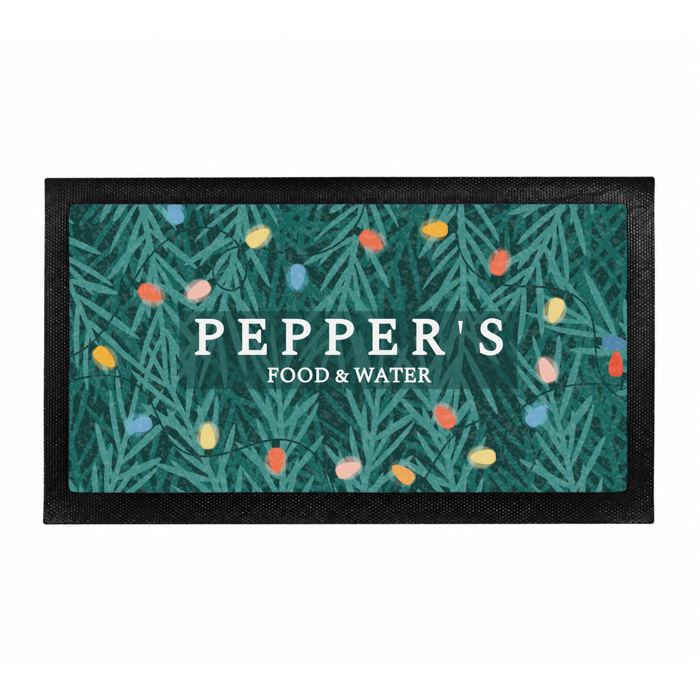 Personalised Christmas Pet Bowl Mat