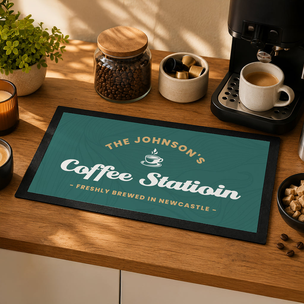 Personalised Drinks Station Mat