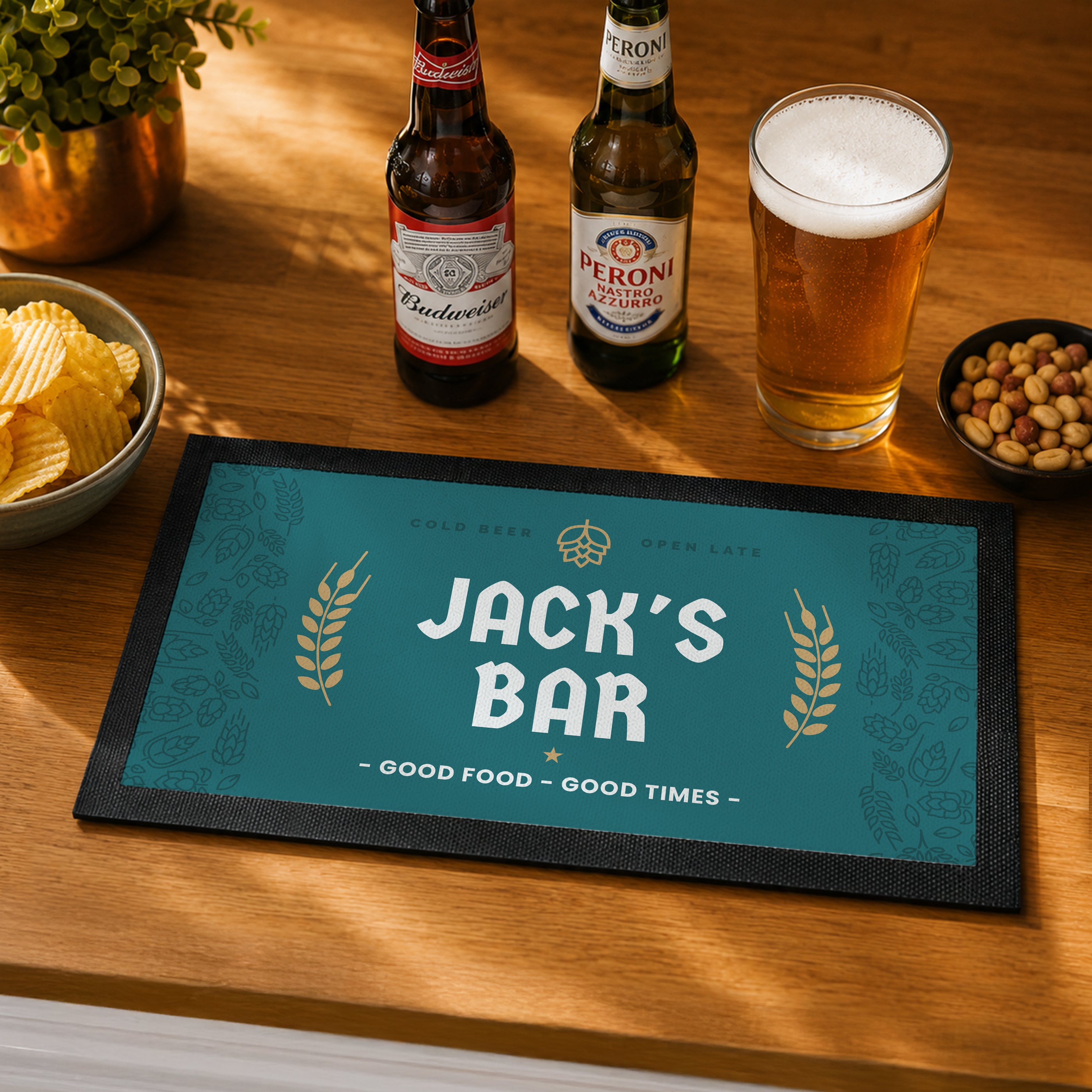 Personalised Beer Bar Mat