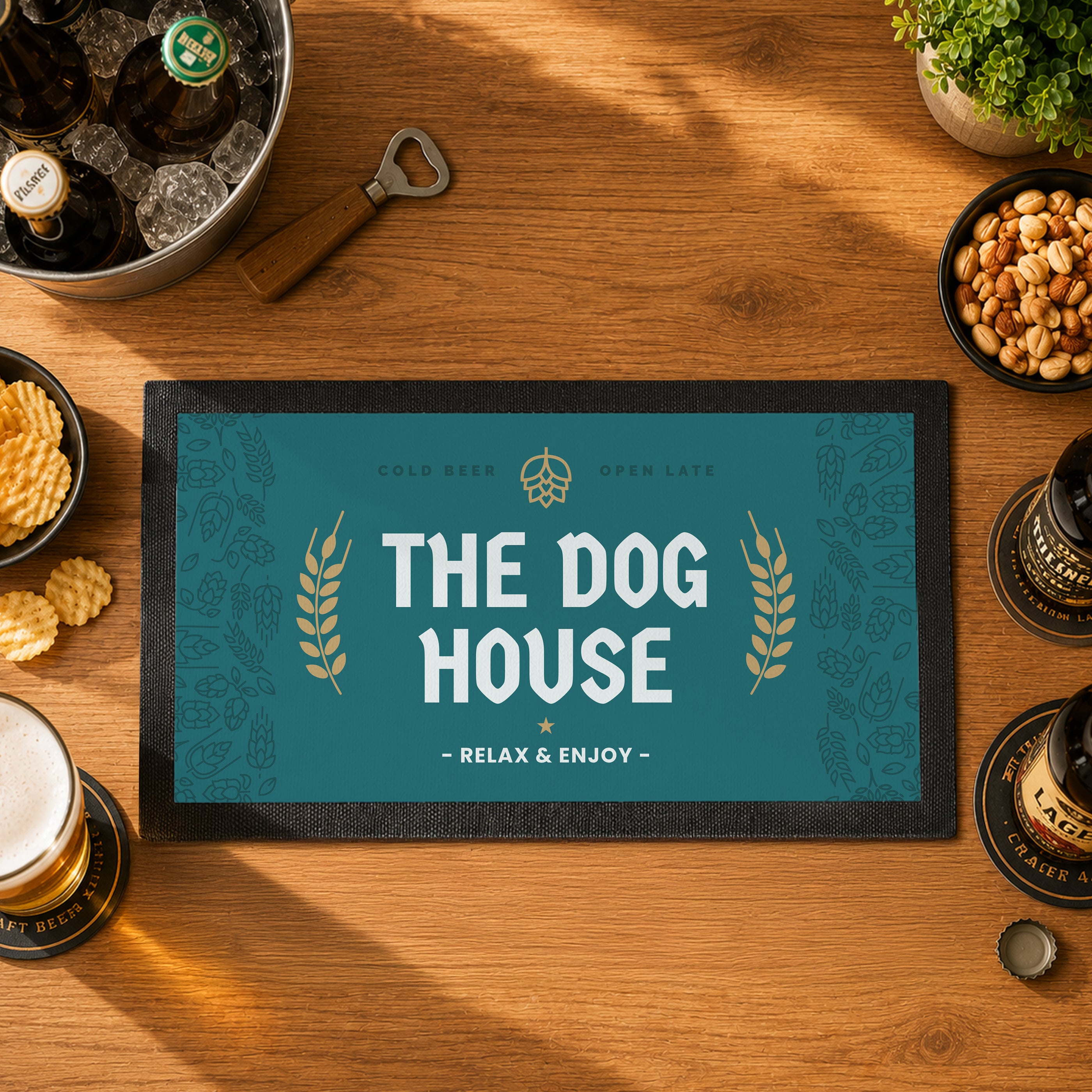 Personalised Beer Bar Mat