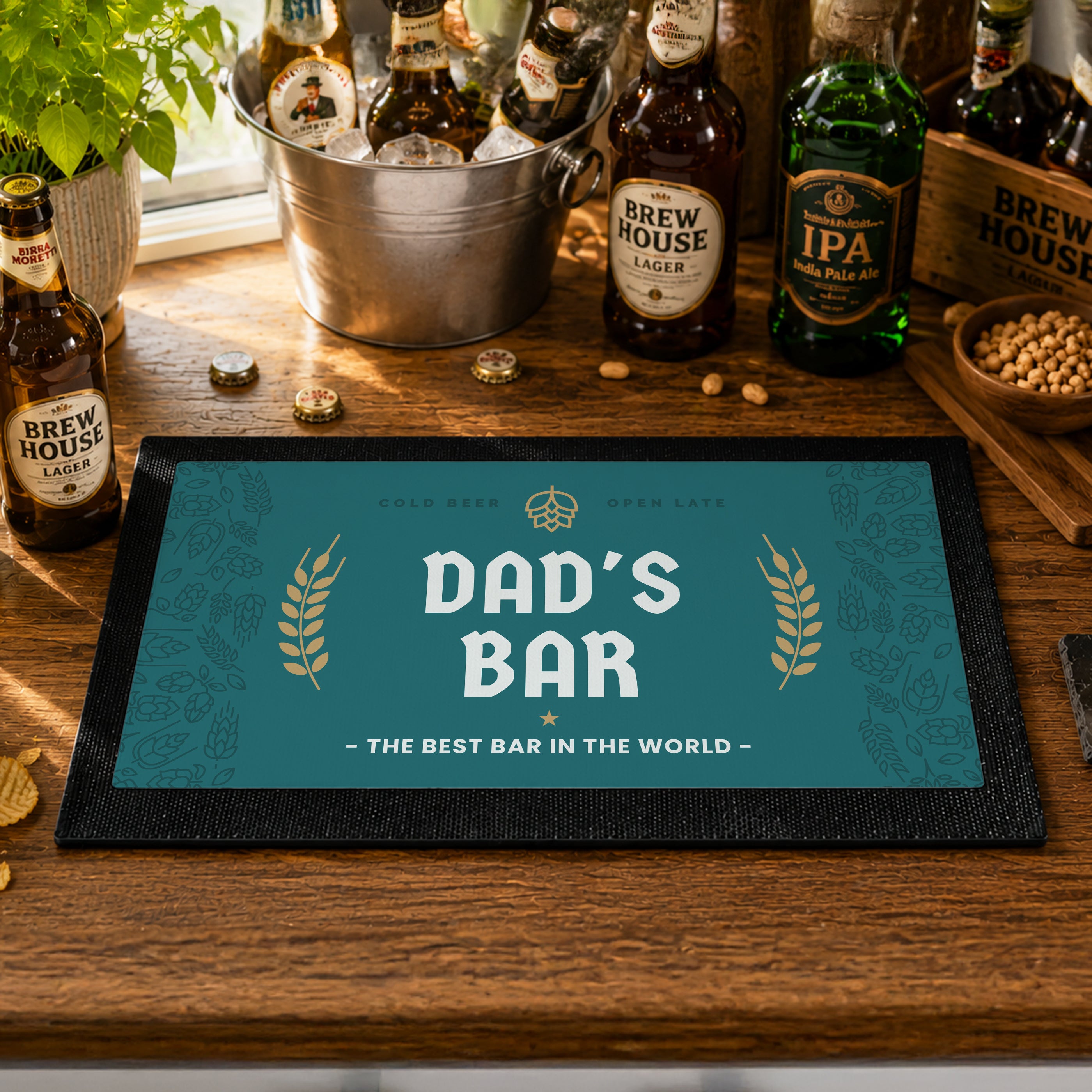 Personalised Beer Bar Mat