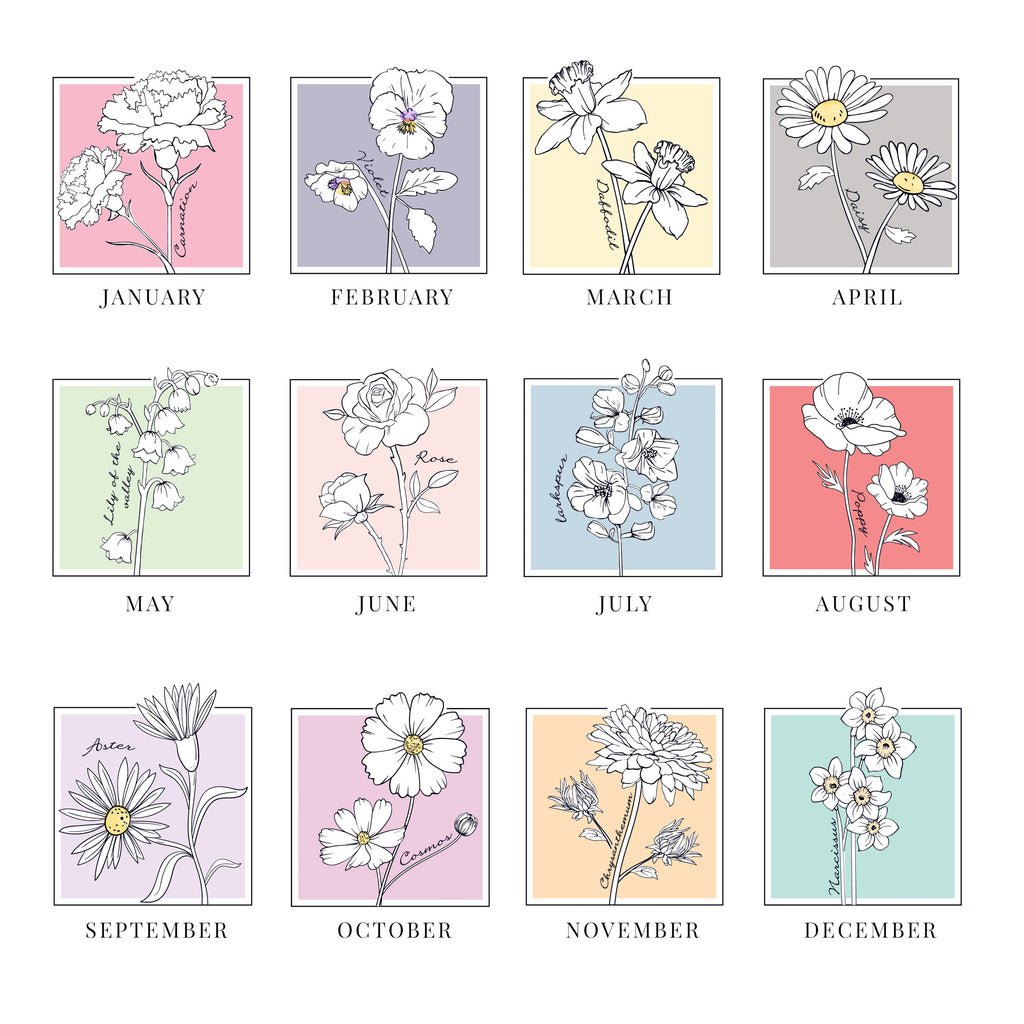 Personalised Birth Flower Mug