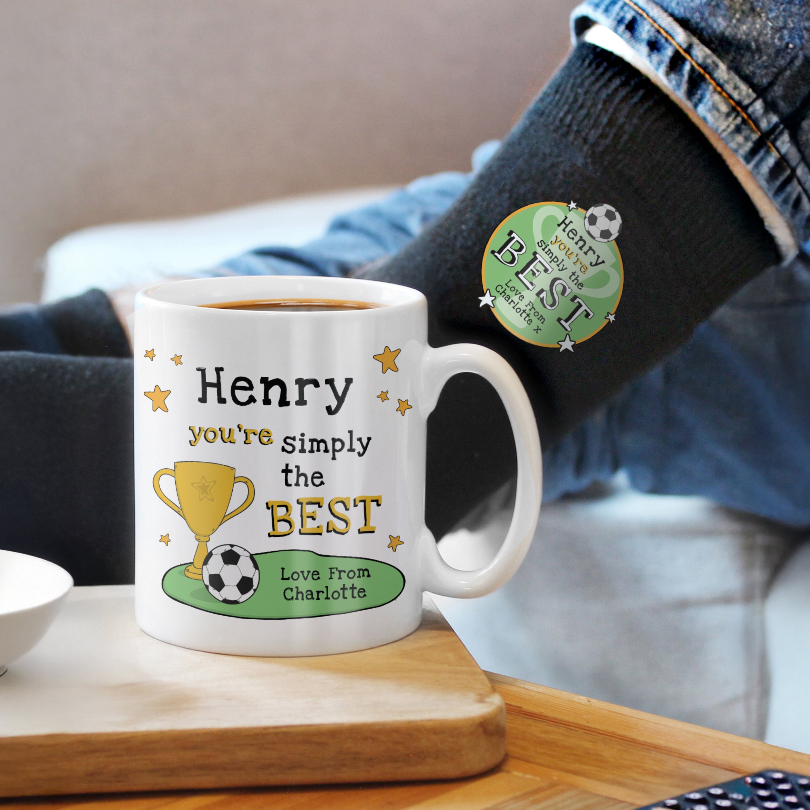 Personalised Simply The Best Mug & Socks Set