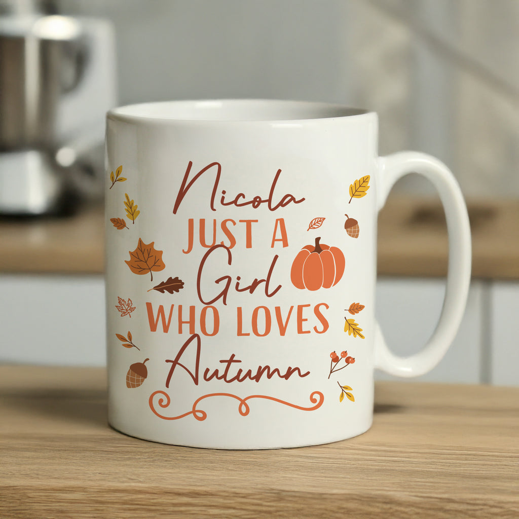 Personalised Loves Autumn Mug