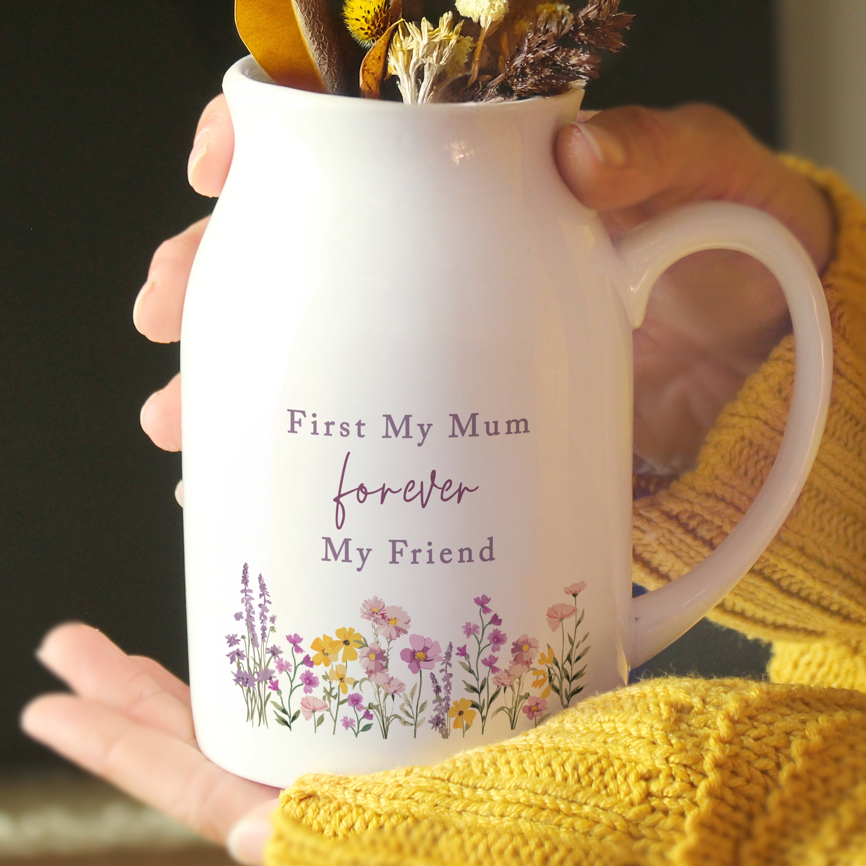 Personalised Wild Flower Jug Vase